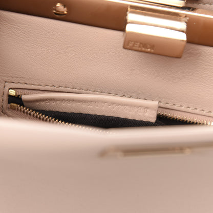 Fendi Vitello Seta Shiny Nappa Scalloped Studded Mini Peekaboo Iconic Satchel Soap 10 of 11
