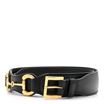 Gucci Efesto Leather Horsebit 25mm Belt 95 38 Black 1 of 6
