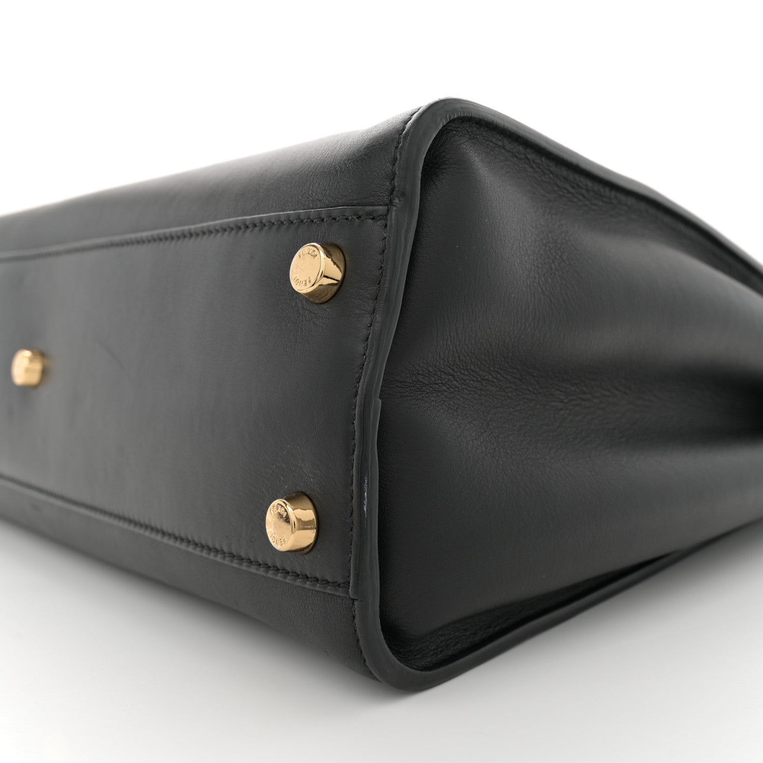 Fendi Vitello Tahiti Burro Large Peekaboo Iconic Essentially Satchel Black Corda 10 of 12