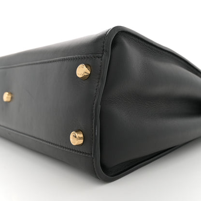 Fendi Vitello Tahiti Burro Large Peekaboo Iconic Essentially Satchel Black Corda 10 of 12