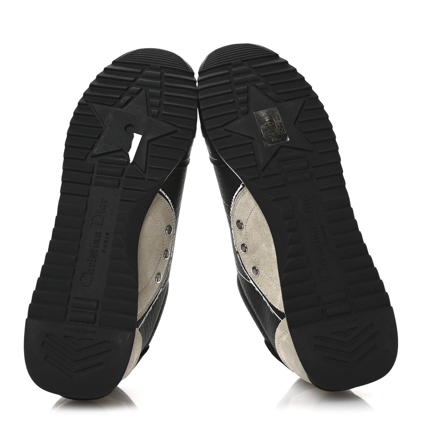 Calfskin Nylon Womens D-Sketch Sneakers 40 Black