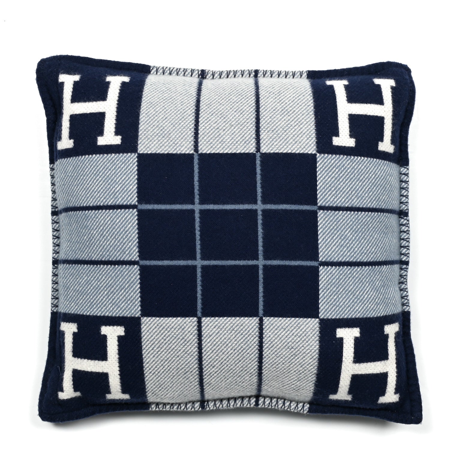 Hermes Wool Cashmere Avalon III Pillow PM Ecru Caban 2 of 3