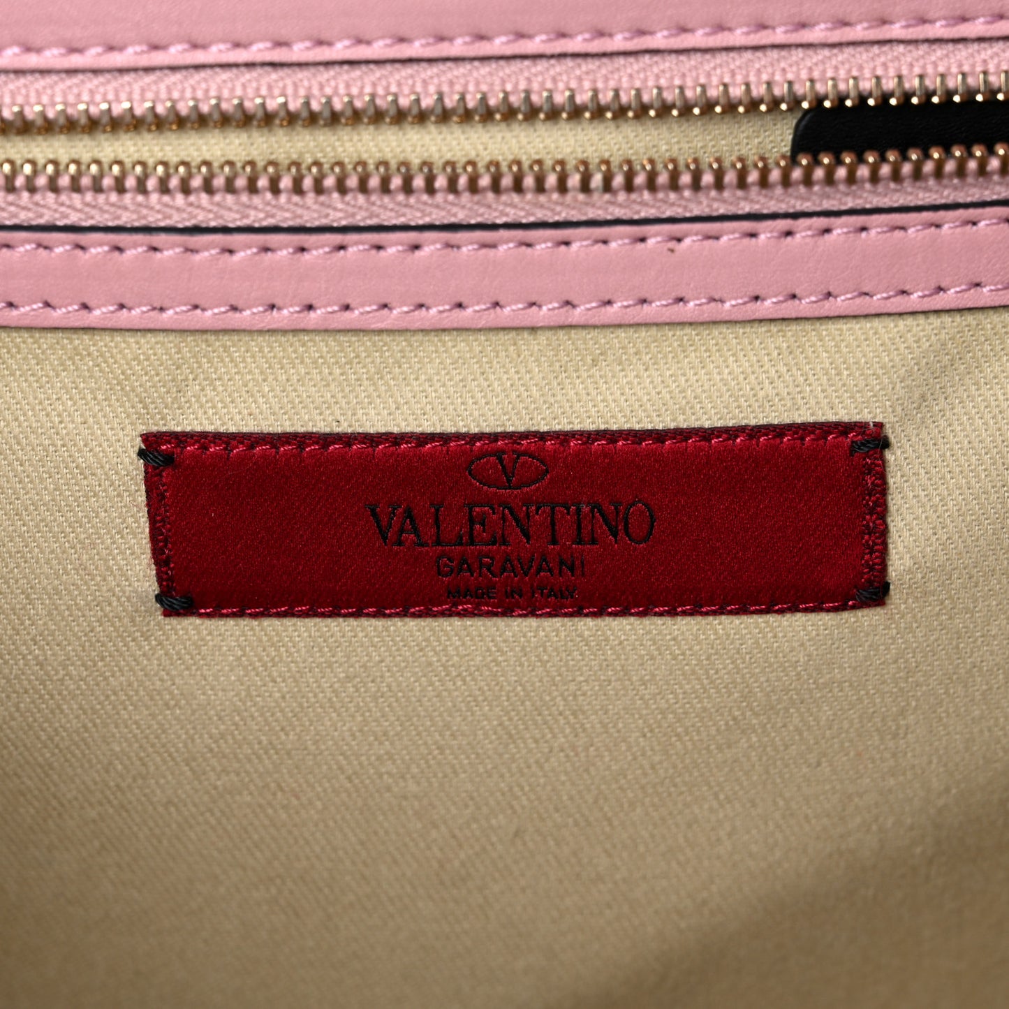 Vitello Large Glam Lock Rockstud Flap Pop Gardenia