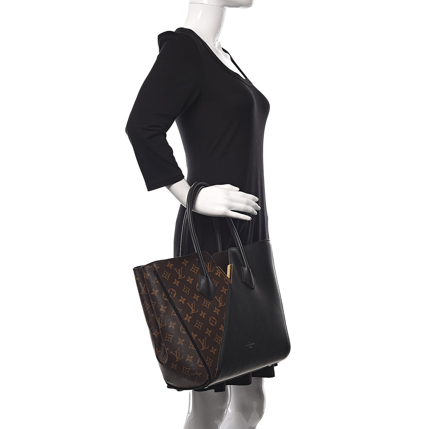 Calfskin Monogram Kimono Tote Black