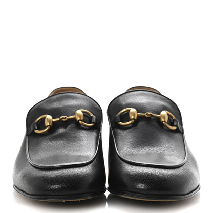 Gucci Goatskin Womens Horsebit Mid-Heel Loafers 39.5 Black 3 of 11
