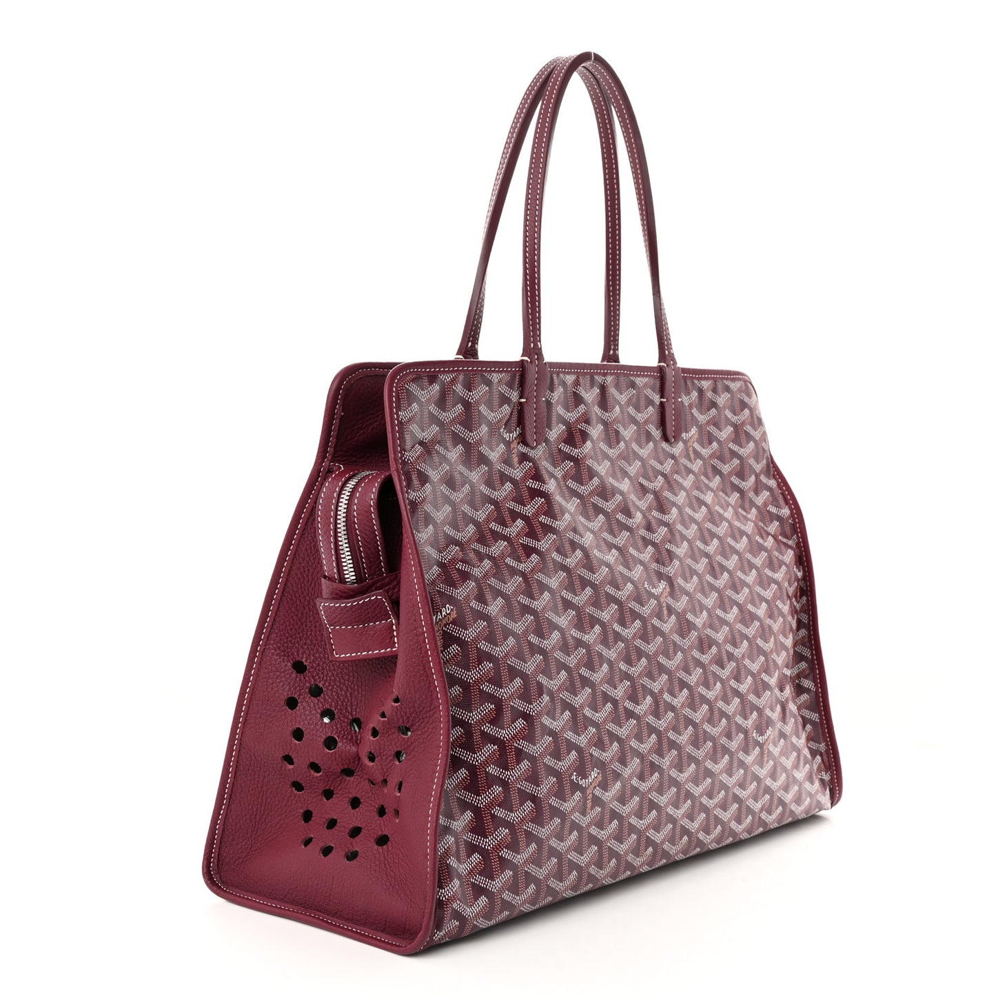 Goyardine Sac Hardy Pet Carrier PM Burgundy
