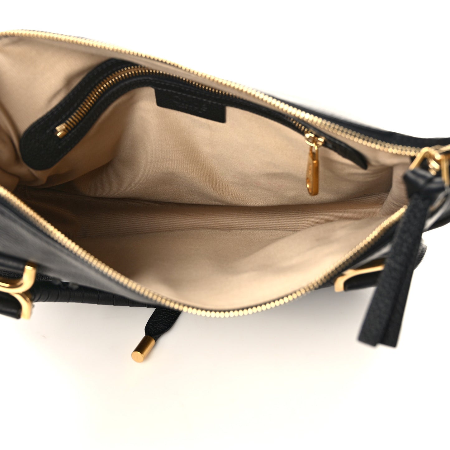 Calfskin Medium Marcie Satchel Black