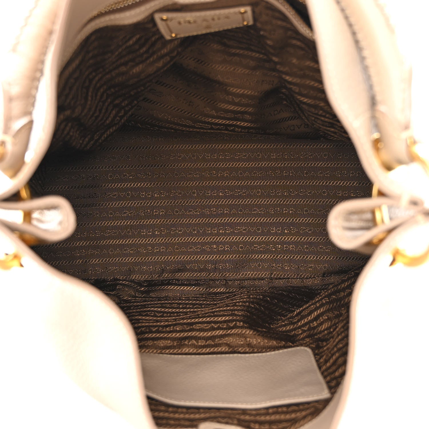 Prada Vitello Daino Shoulder Bag Argilla 5 of 13