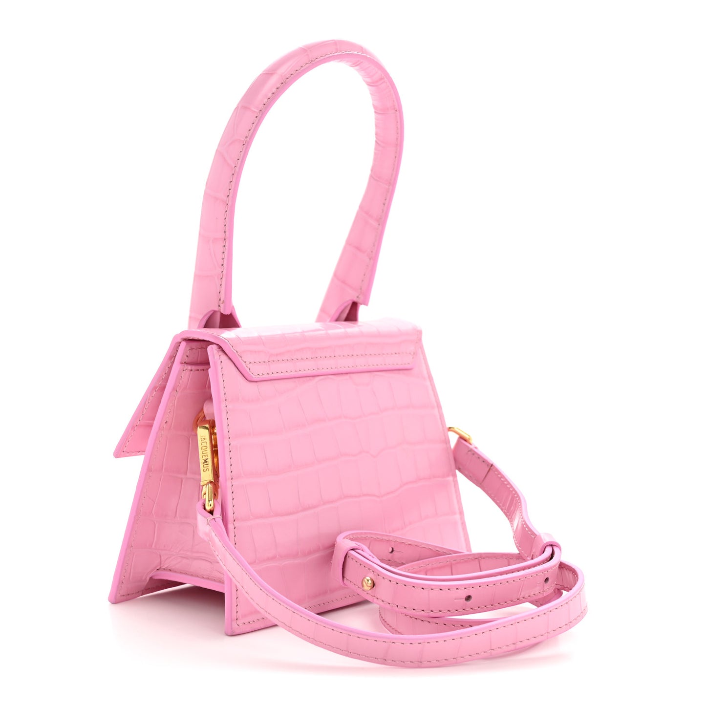 Calfskin Crocodile Embossed Le Chiquito Pink