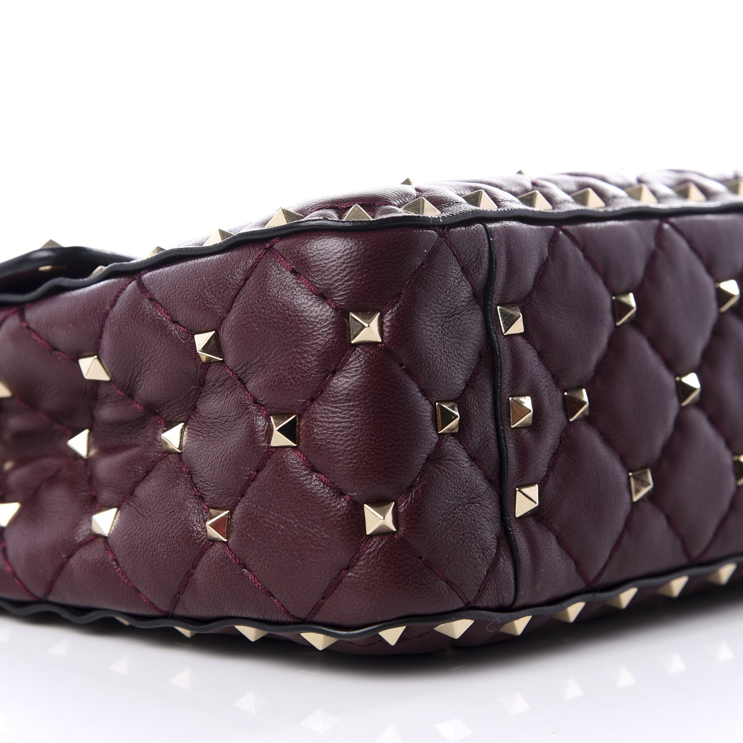 Valentino Garavani Nappa Medium Rockstud Spike Shoulder Bag Rubin 5 of 8