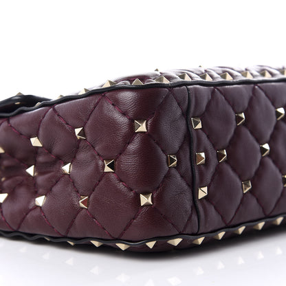 Valentino Garavani Nappa Medium Rockstud Spike Shoulder Bag Rubin 5 of 8