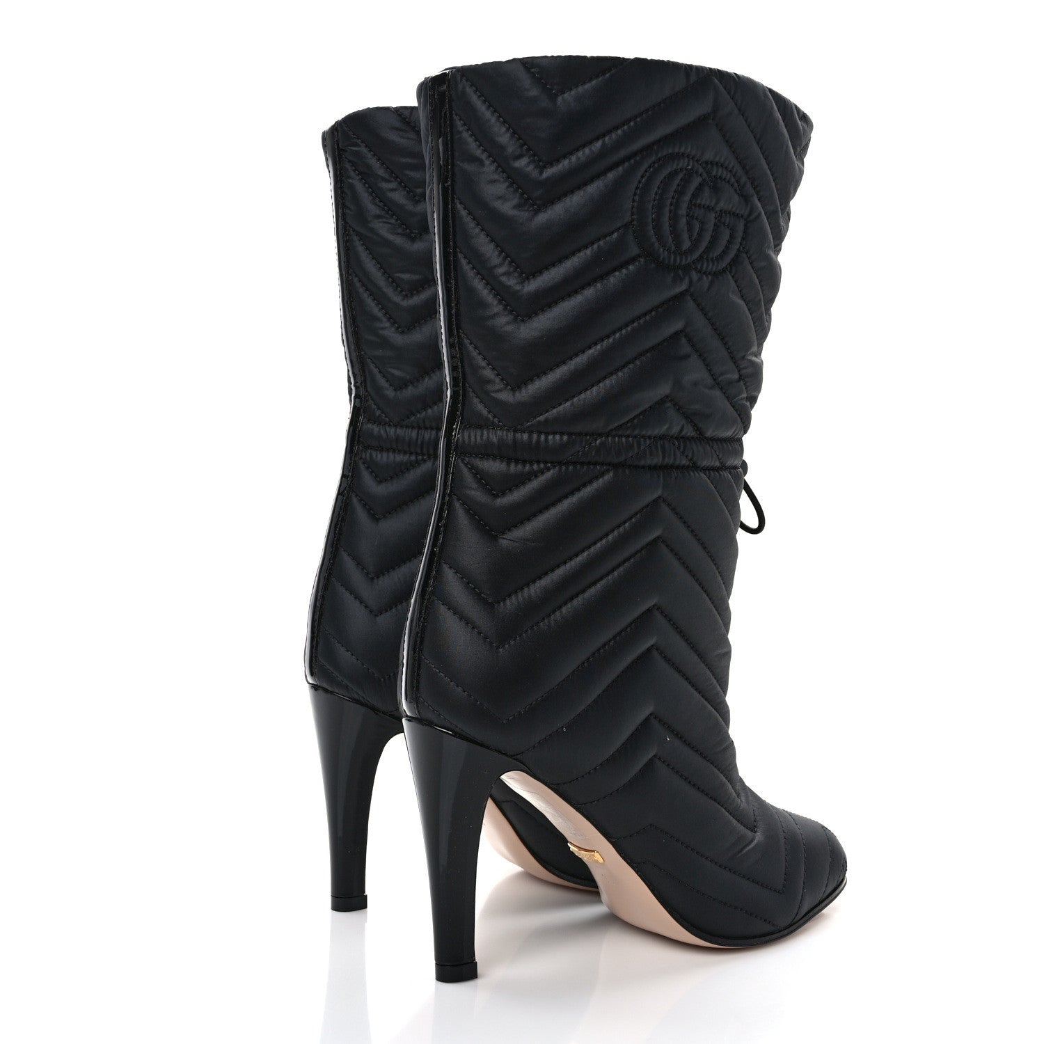 Gucci Nylon GG Matelasse 95mm Ankle Boots 35 Black 4 of 8