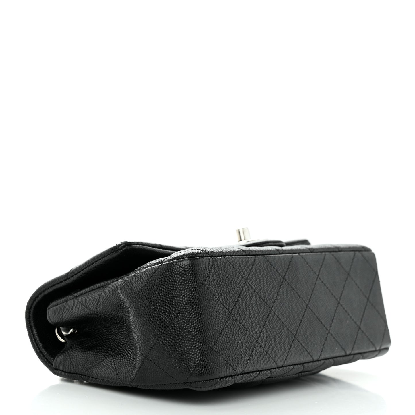 Caviar Quilted Mini Rectangular Flap Black