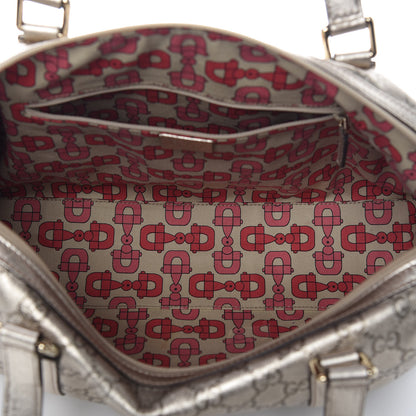 Gucci Metallic Guccissima Boston Gold 5 of 10