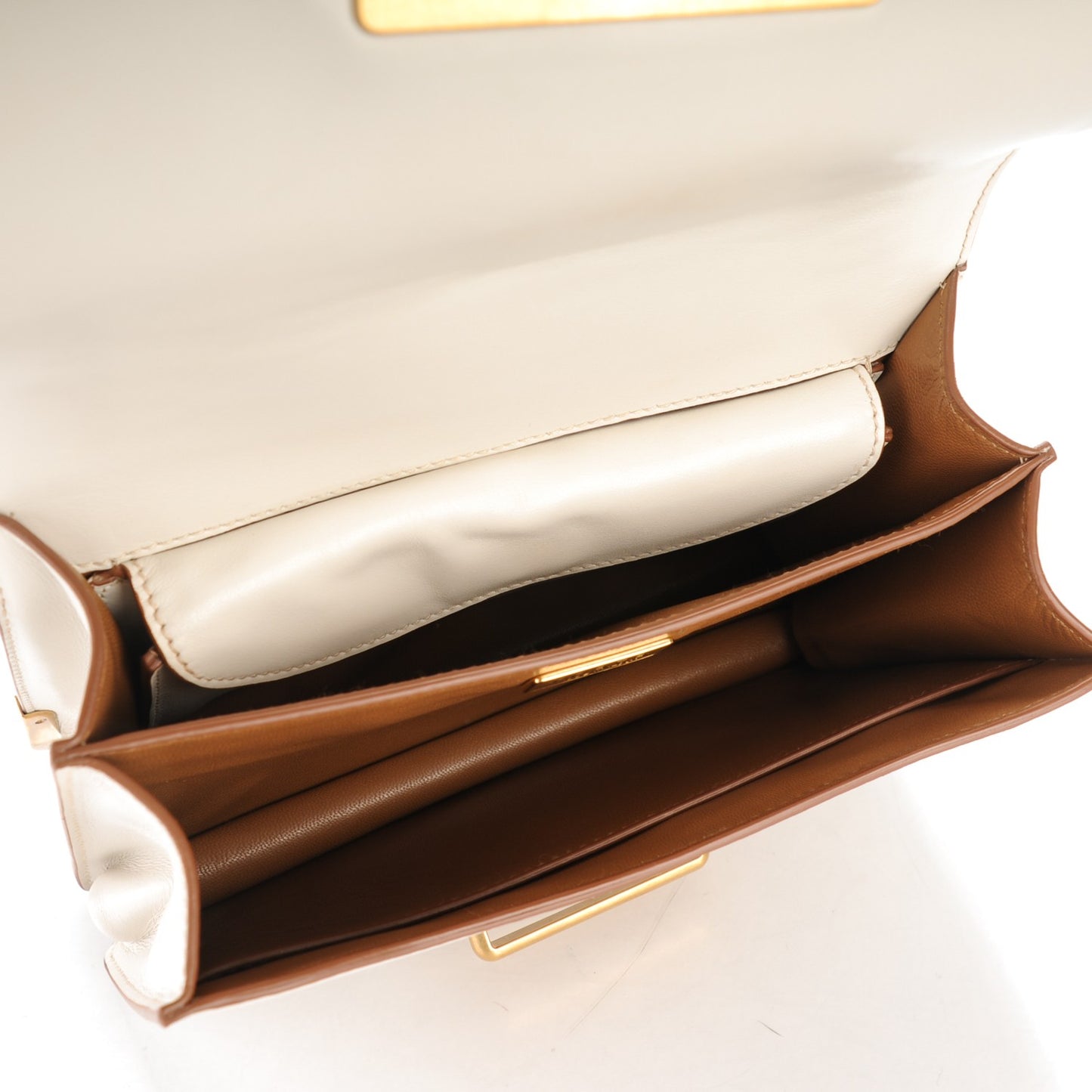 City Calf Saffiano Laser Cut Cahier Bag Talco