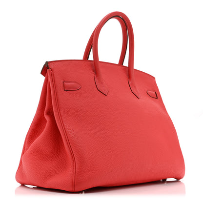 Hermes Togo BIRKIN 35 Rouge Pivoine 3 of 10