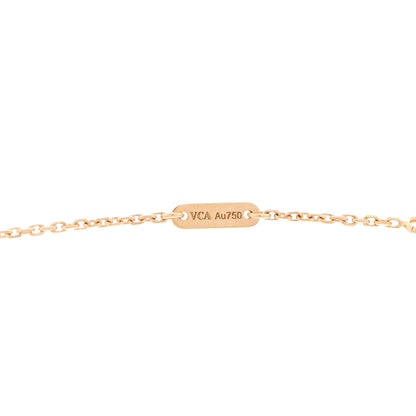 Van Cleef & Arpels 18K Yellow Gold Mother of Pearl Sweet Alhambra Butterfly Pendant Necklace 5 of 6