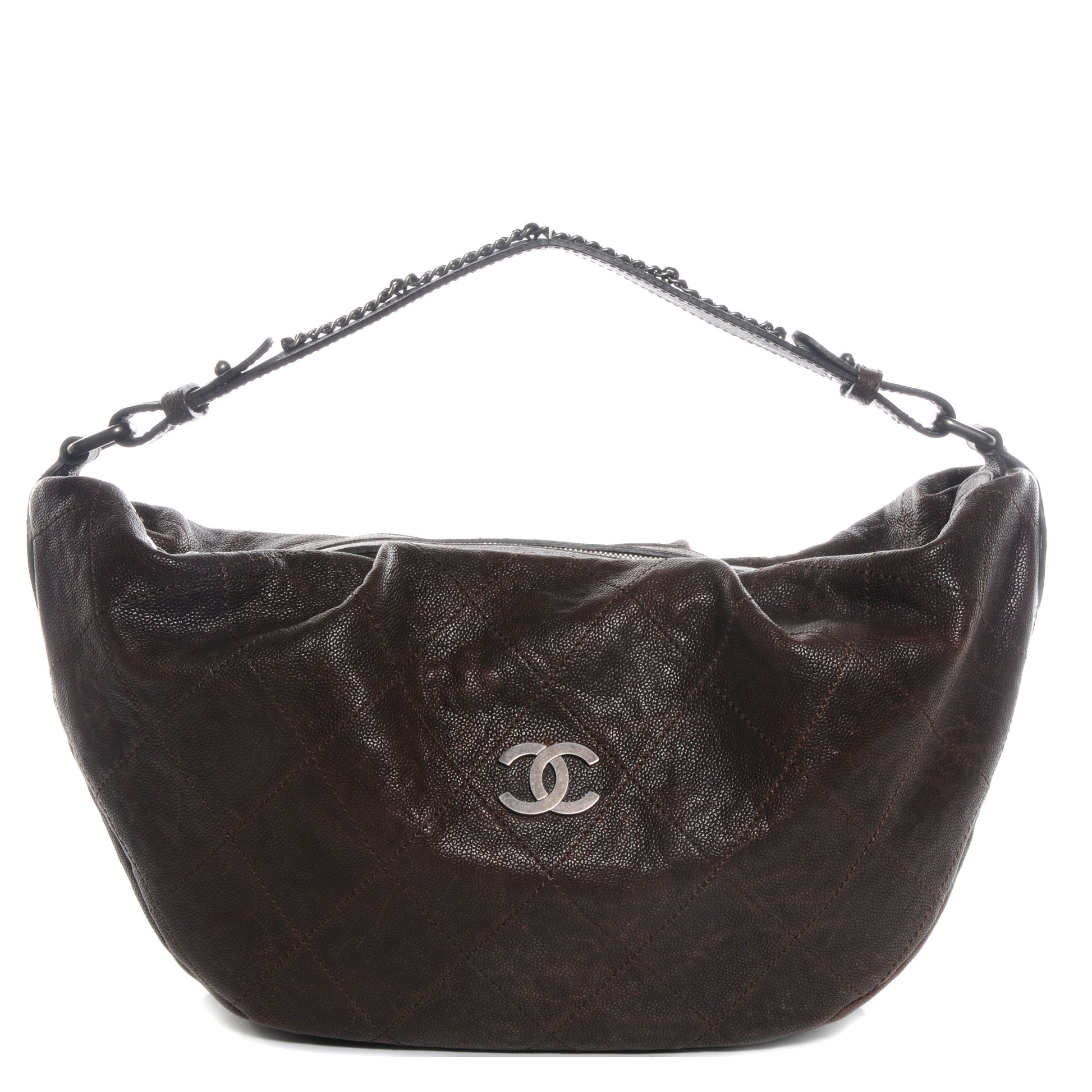 Chanel Caviar Outdoor Ligne Large Hobo Brown 1 of 7