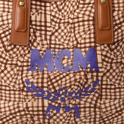 MCM Visetos Medium Liz Reversible Shopper Tote Cognac 15 of 15