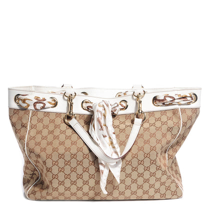 Gucci Monogram Large Positano Tote Off White 1 of 7