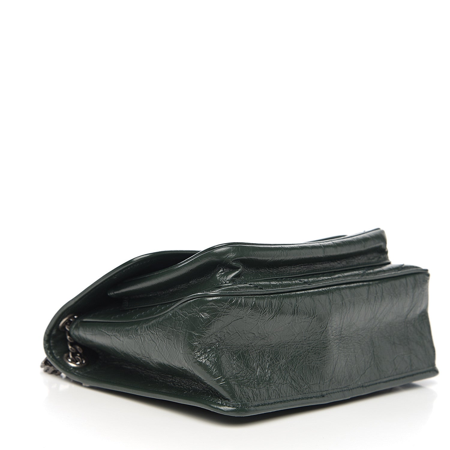 Saint Laurent Crinkled Calfskin Matelasse Monogram Medium Niki Chain Satchel Military Olive 3 of 8