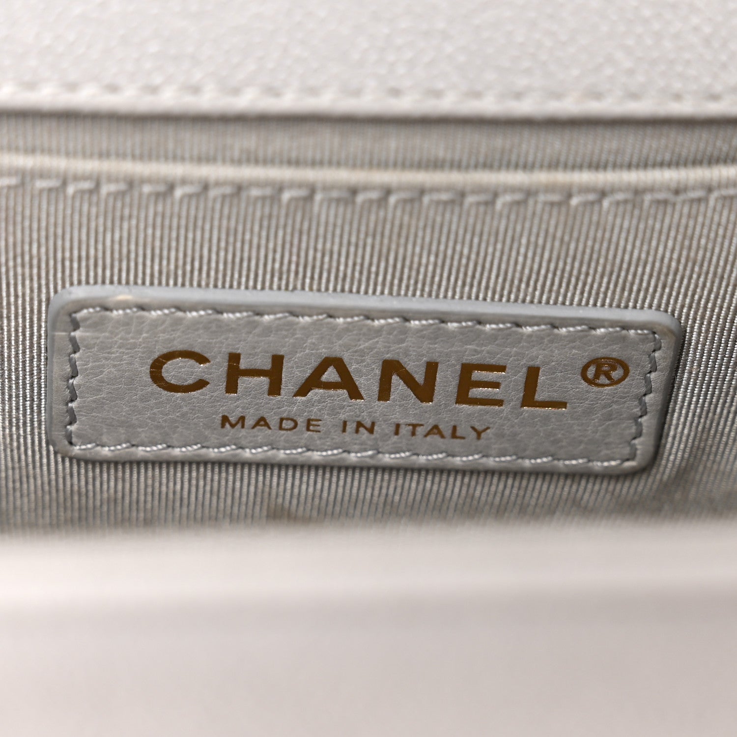 Chanel Caviar Quilted Small Boy Flap Light Grey 6 of 10