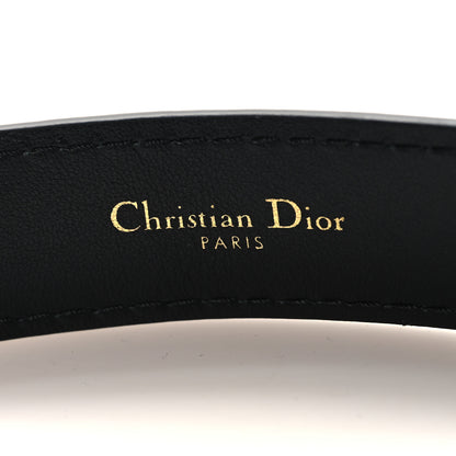 Christian Dior Calfskin D Fence Belt 85 34 Black 4 of 5