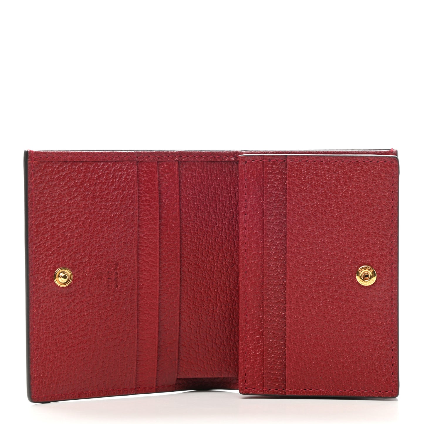GG Supreme Monogram Flora Web Ophidia Card Case Red