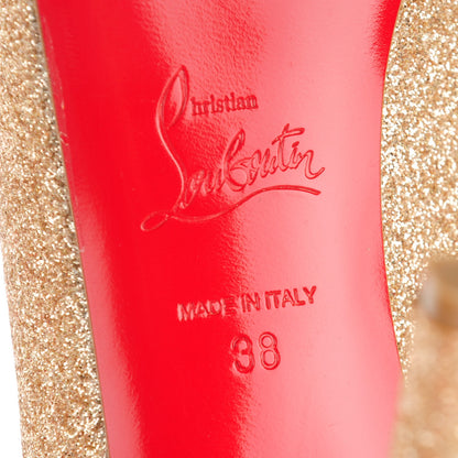 Christian Louboutin Glitter New Declic 120 Pumps 38 Gold 7 of 7