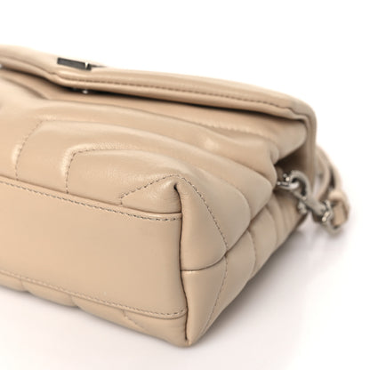 Saint Laurent Calfskin Y Quilted Monogram Toy Loulou Crossbody Bag Dark Beige 8 of 8