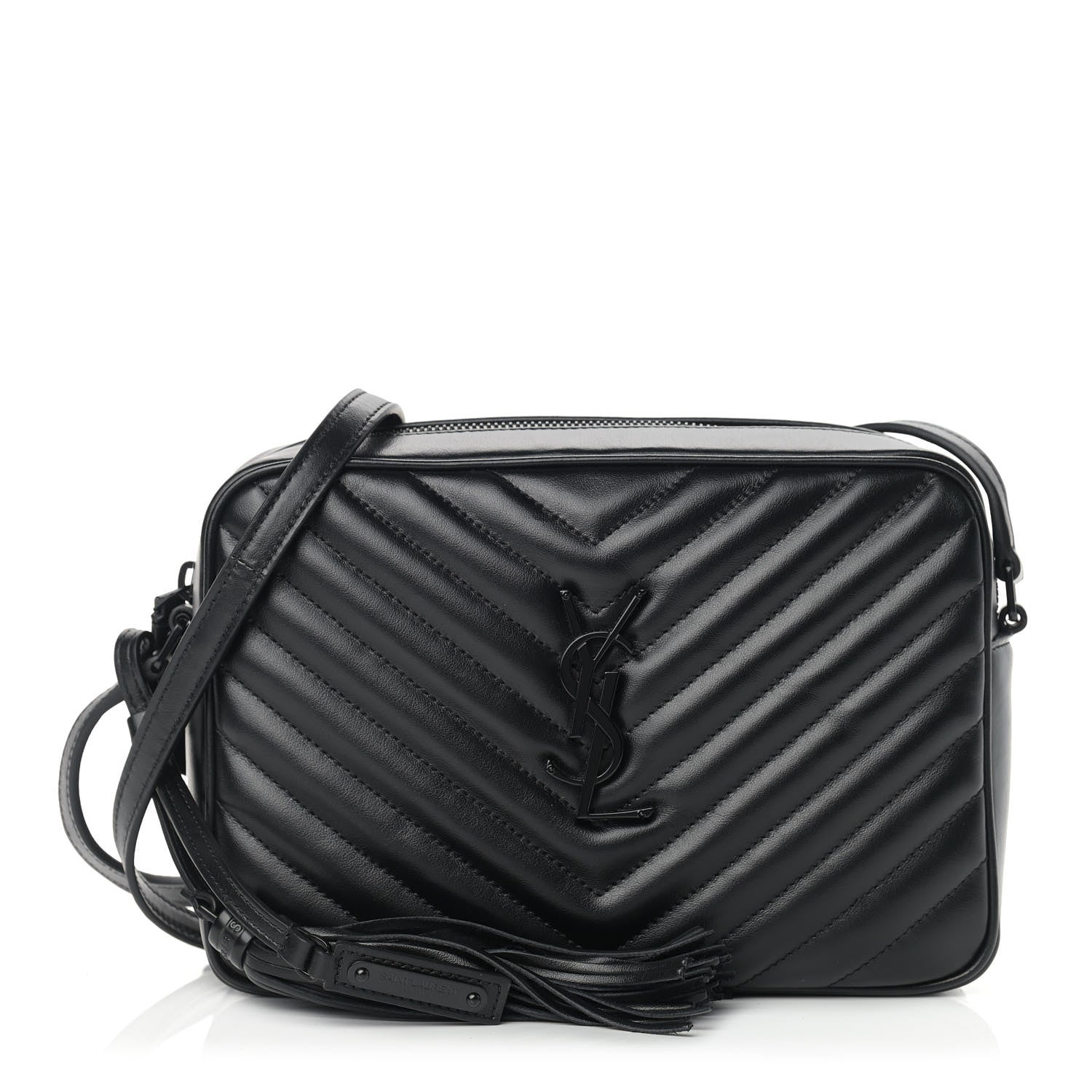 Saint Laurent Calfskin Matelasse Monogram Lou Camera Bag Black 1 of 11