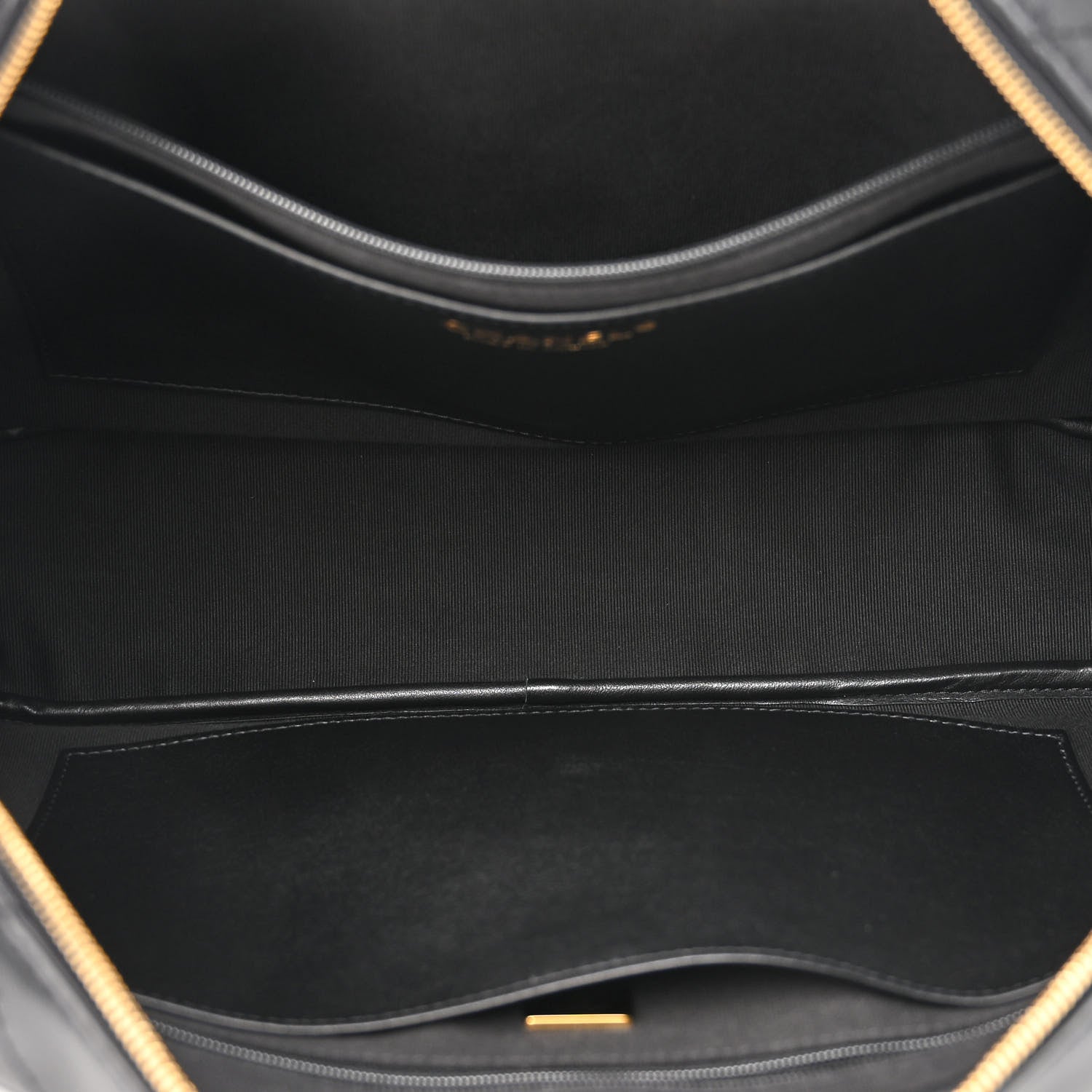 Chanel Calfskin Diamond Stitched Top Handle Bowling Bag Black 5 of 10