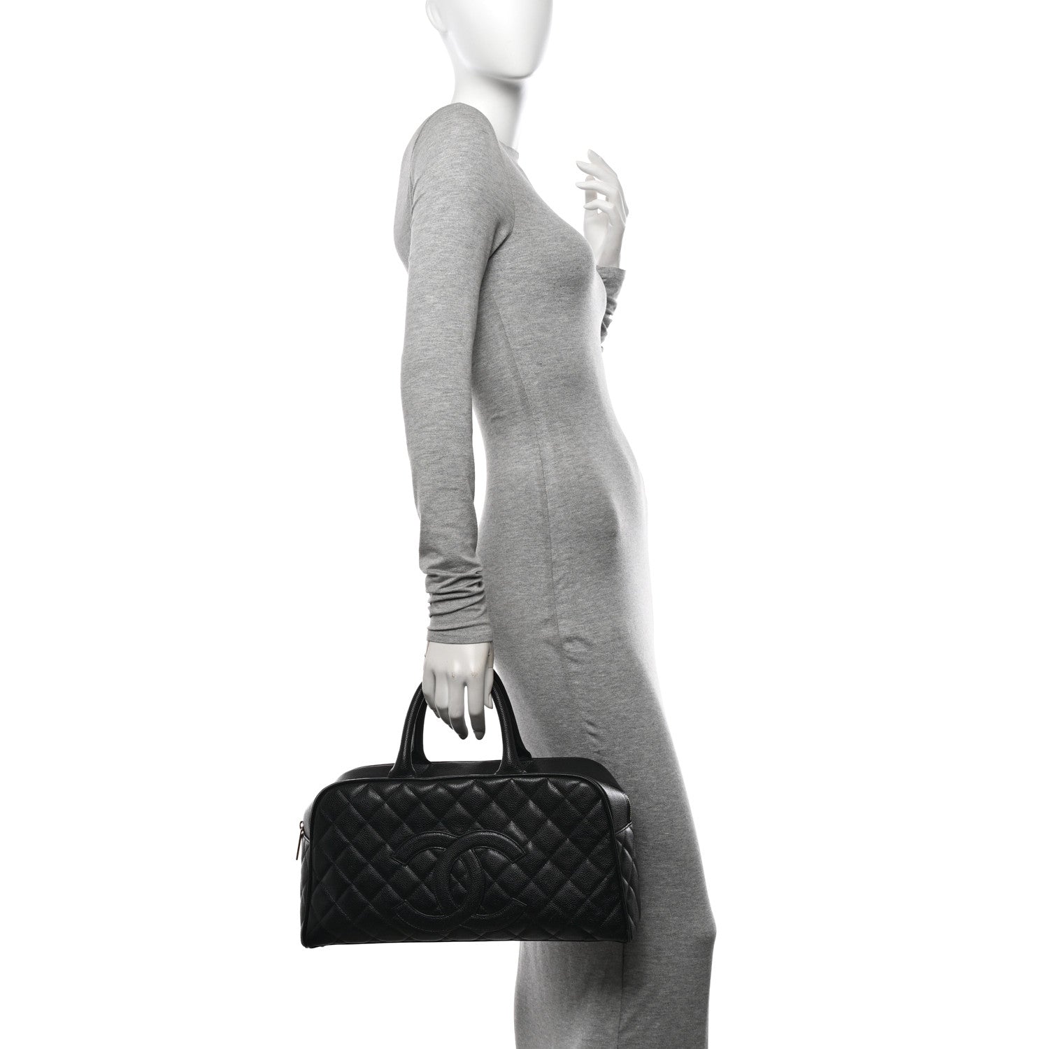 Chanel Caviar Quilted Boston Black 2 of 12