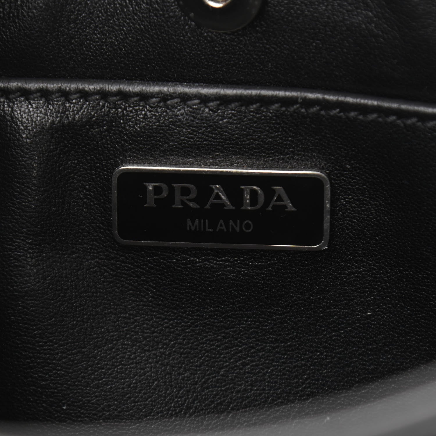 Prada Spazzolato Cleo Shoulder Bag Black 6 of 10
