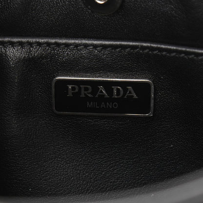 Prada Spazzolato Cleo Shoulder Bag Black 6 of 10