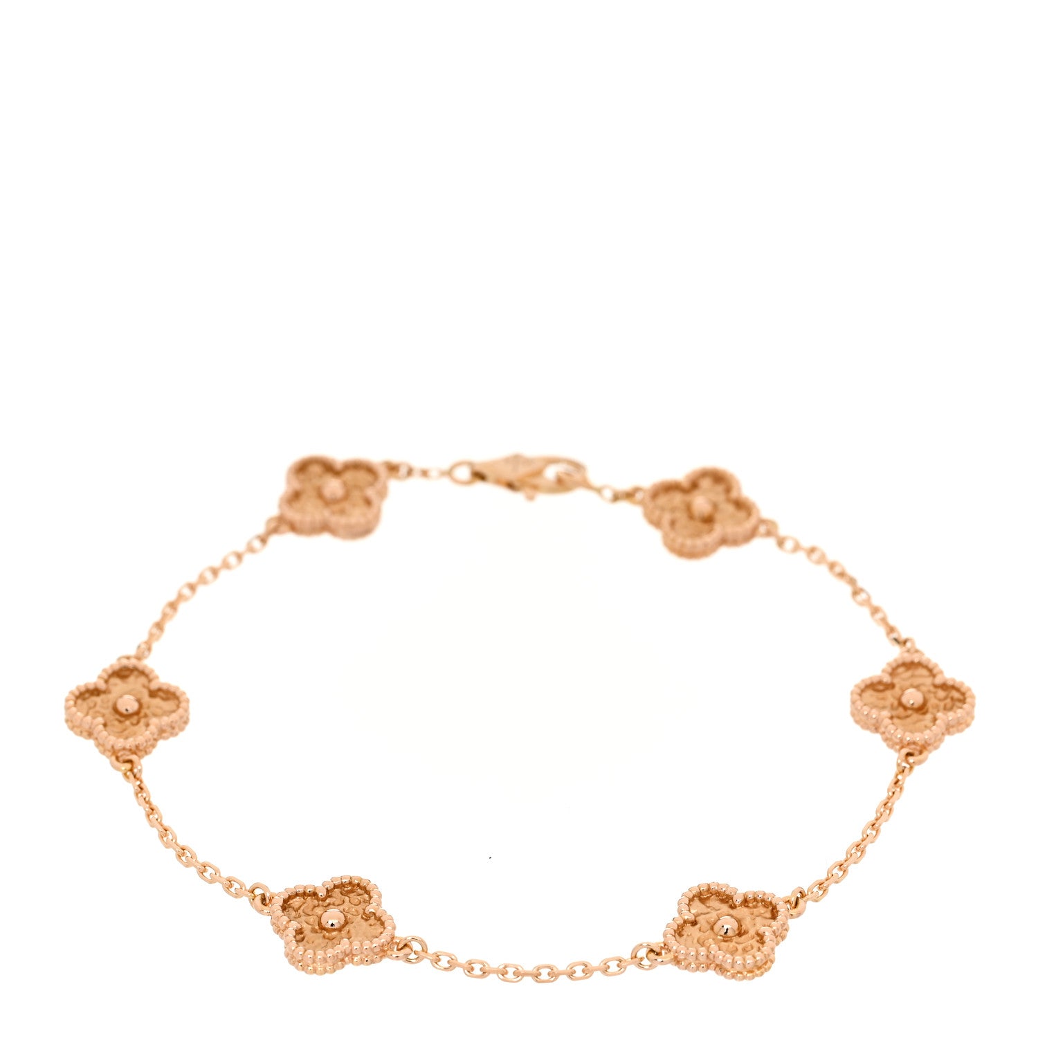 Van Cleef & Arpels 18K Rose Gold 6 Motifs Sweet Alhambra Bracelet 1 of 6