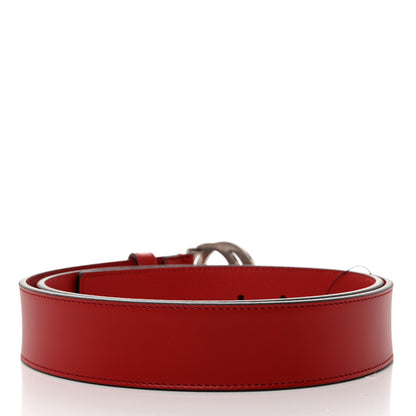 Gucci Selleria Calfskin Mens Interlocking G 37mm Belt 100 40 Rosso 2 of 5