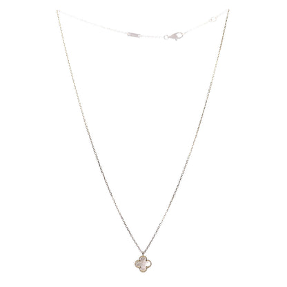 Van Cleef & Arpels 18K Yellow Gold Mother of Pearl Sweet Alhambra Pendant Necklace 3 of 7