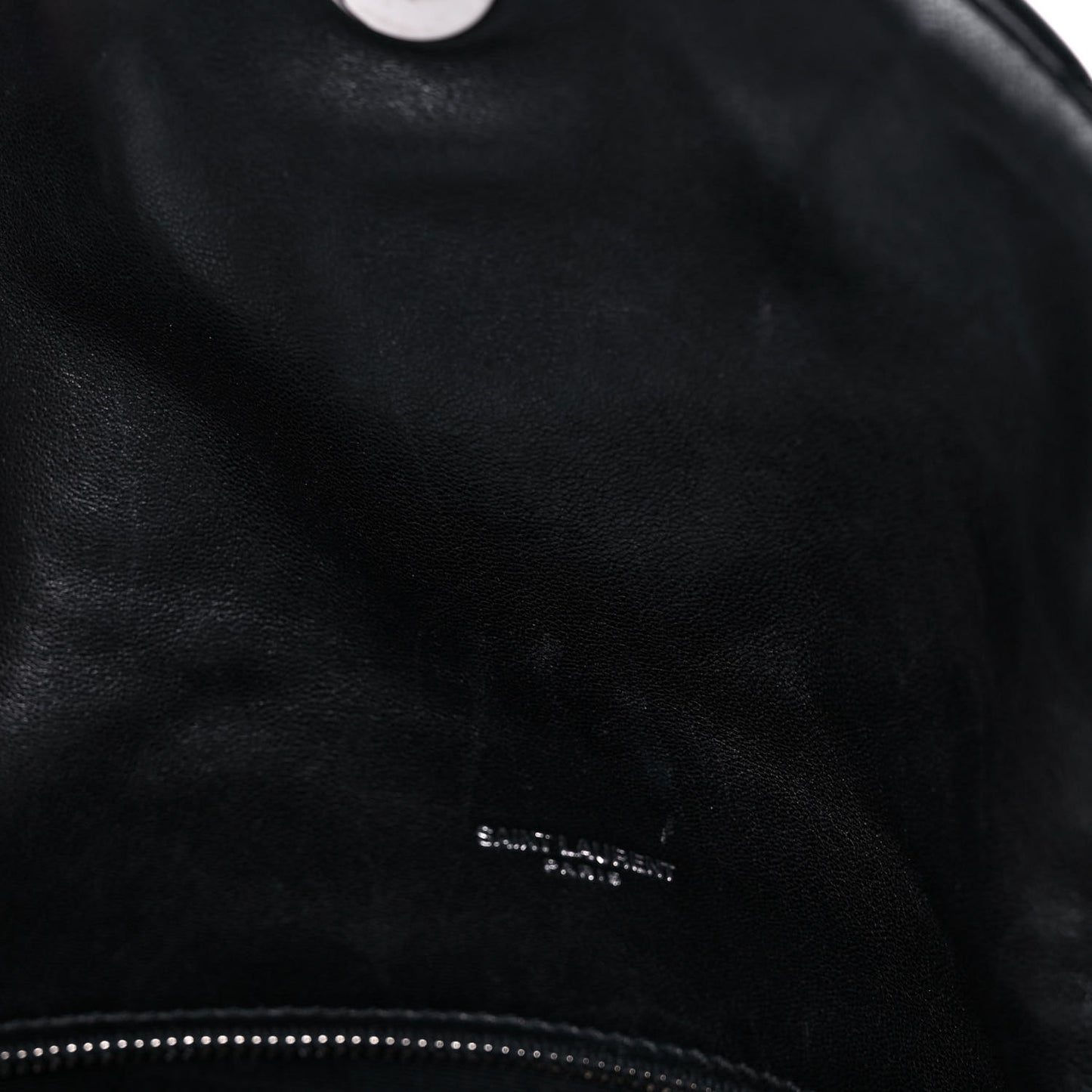 Lambskin Quilted Small Loulou Puffer Monogram Chain Satchel Black