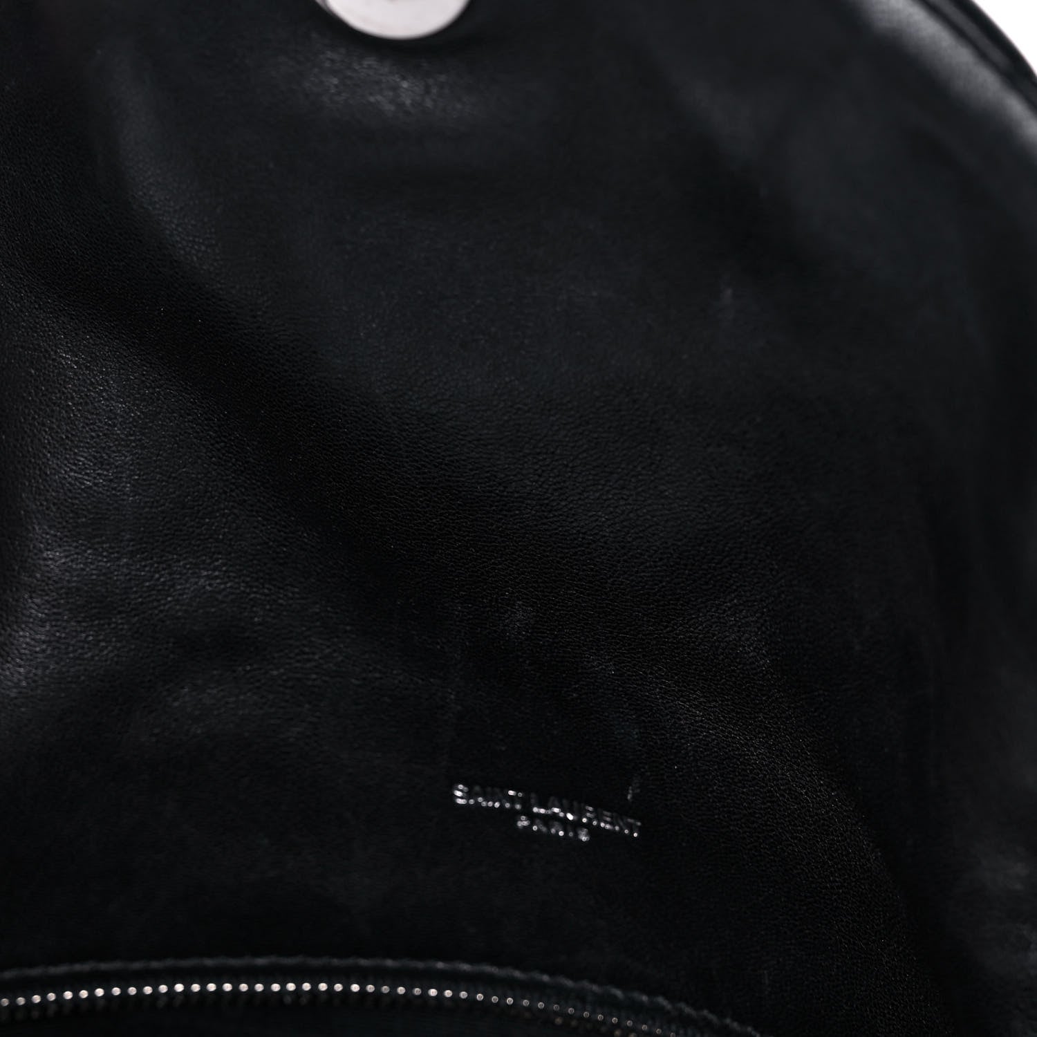 Saint Laurent Lambskin Quilted Small Loulou Puffer Monogram Chain Satchel Black 13 of 13