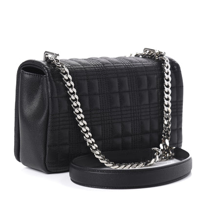 Burberry Grainy Calfskin Quilted Lola Bag Black 3 of 10