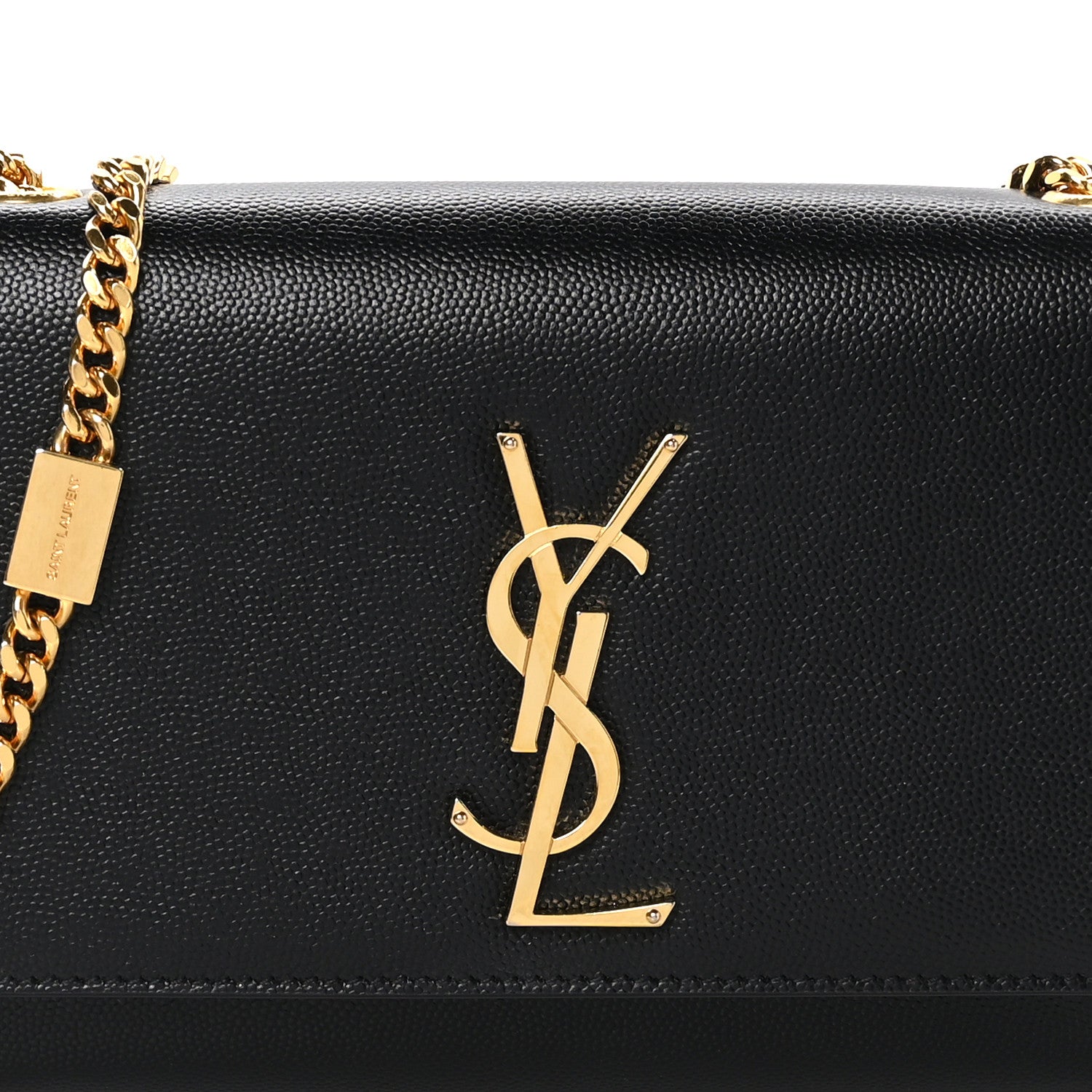 Saint Laurent Grain De Poudre Medium Classic Monogram Kate Satchel Black 7 of 9