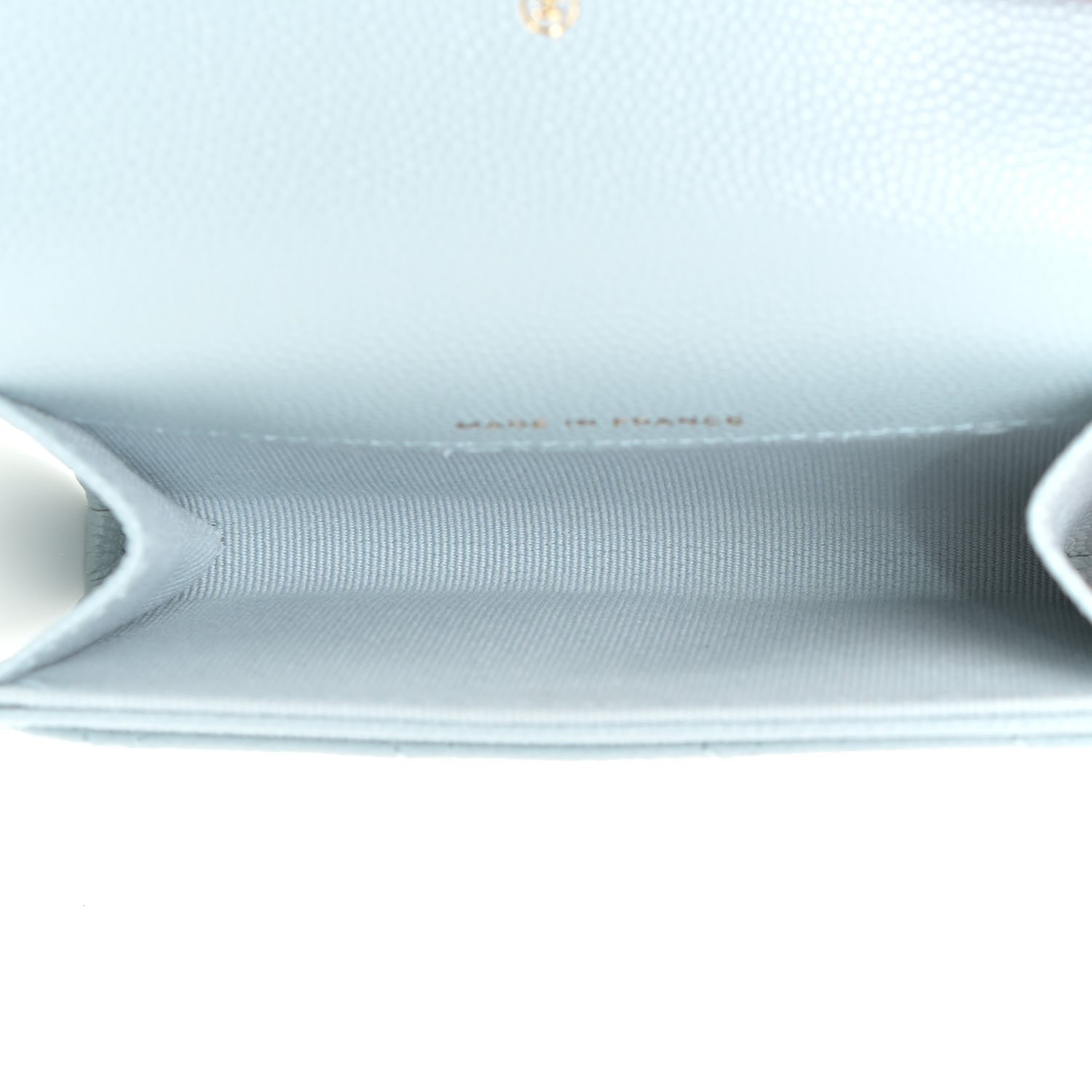 Chanel Caviar Quilted Flap Card Holder Wallet Light Blue 7 of 13