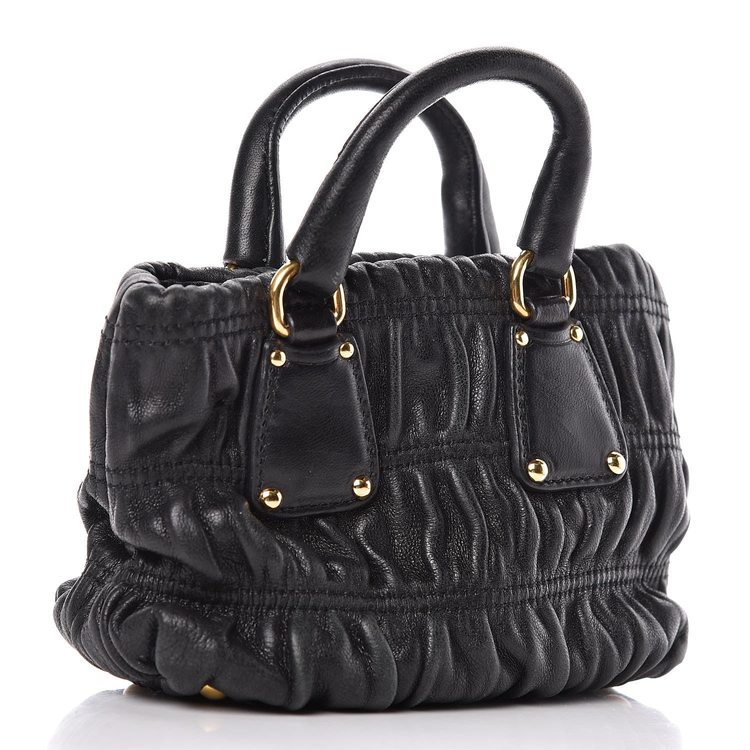 Prada Nappa Gaufre Mini Crossbody Bag Black 3 of 16