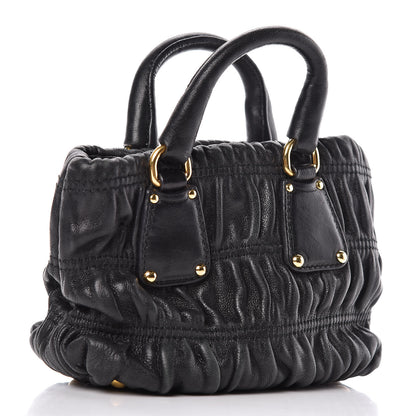Prada Nappa Gaufre Mini Crossbody Bag Black 3 of 16
