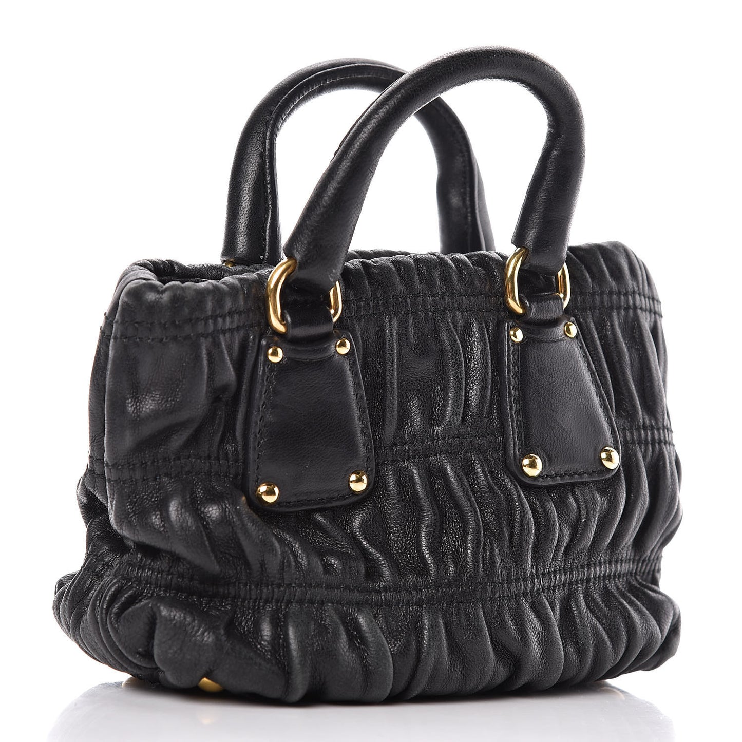 Nappa Gaufre Mini Crossbody Bag Black
