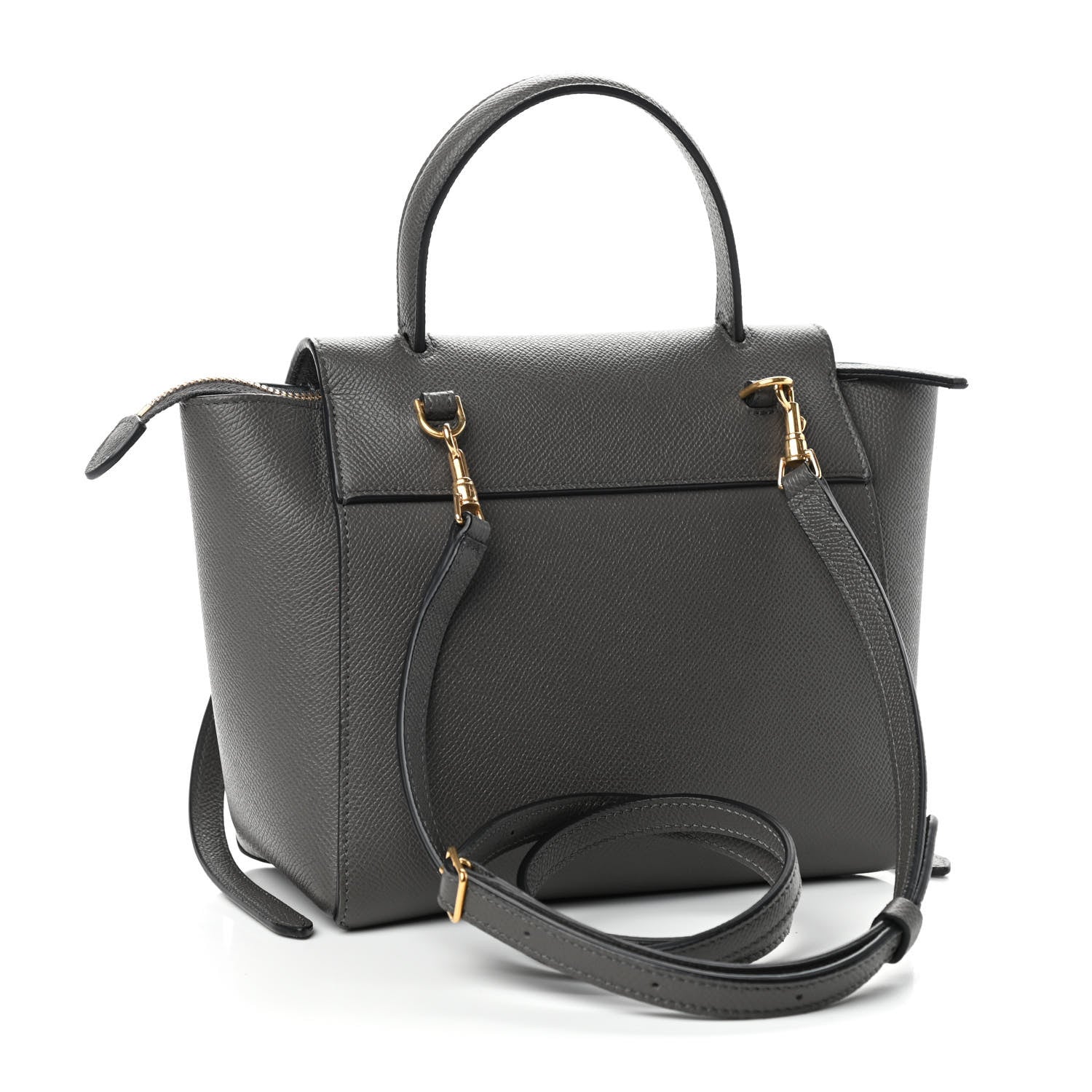 Celine Grained Calfskin Nano Belt Bag Grey 3 of 9