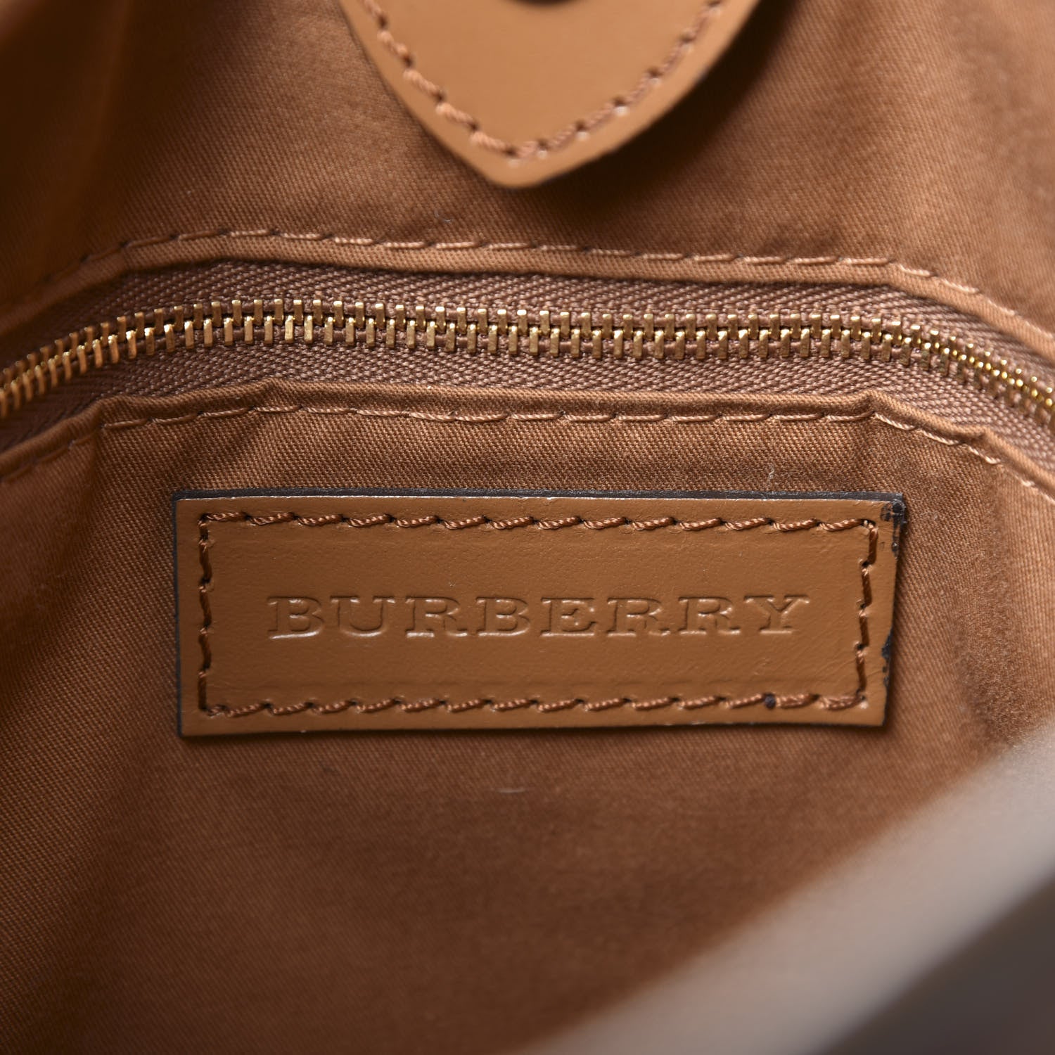 Burberry Haymarket Check Small Northfield Tote Mid Camel 9 of 11