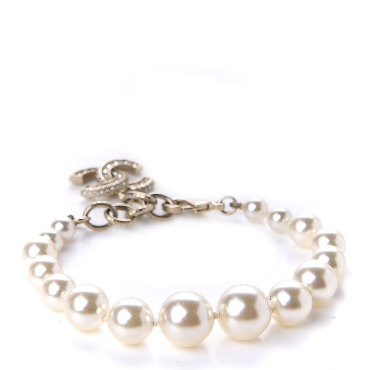 Pearl CC Bracelet Gold