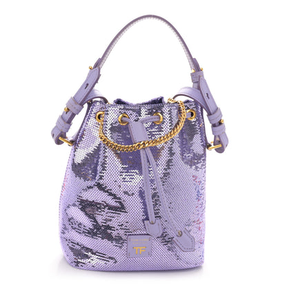 Tom Ford Sequin Small Disco Chain Bucket Bag Light Purple 1 of 9